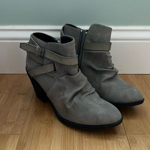 Gray Blowfish ankle boots
